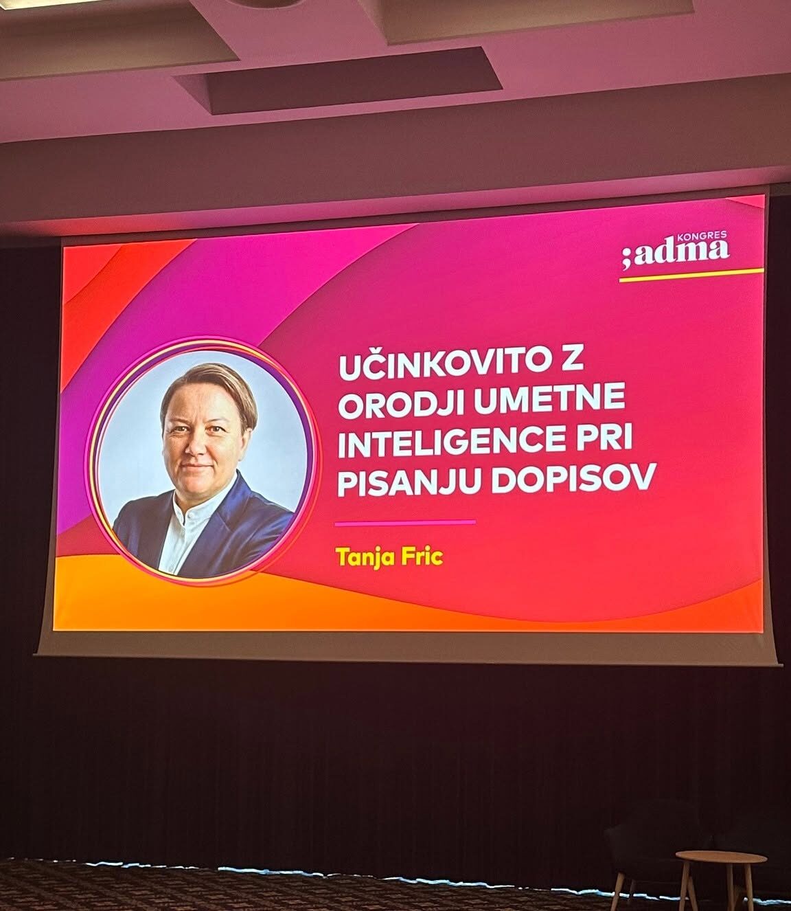 Tanja Fric – predavanje na Kongresu ADMA