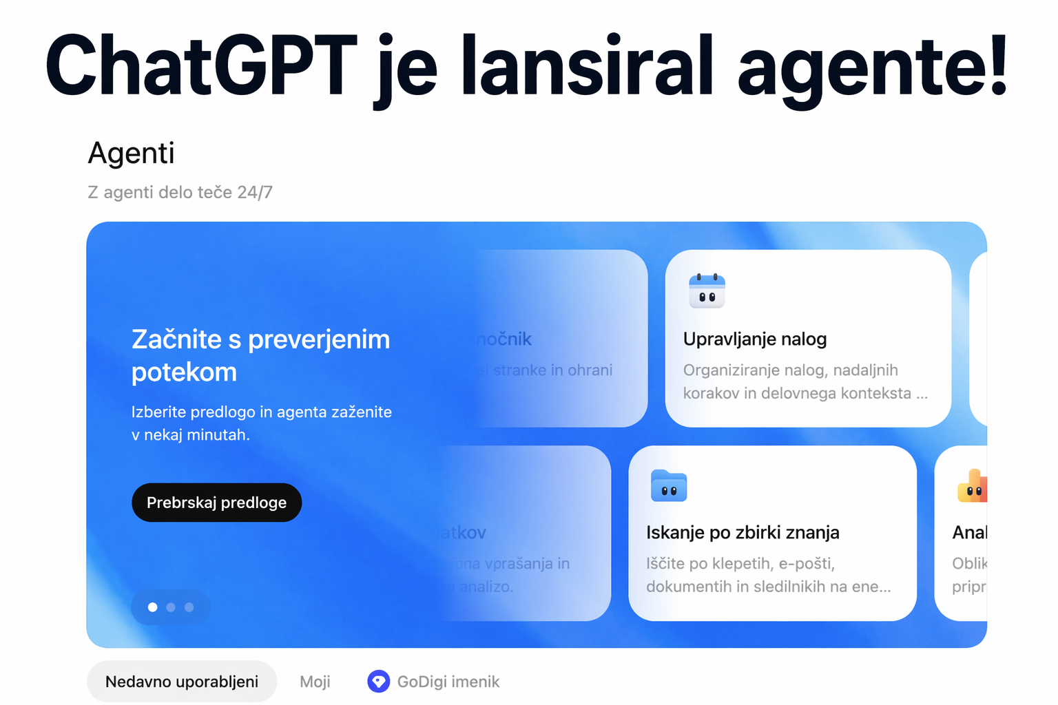 ChatGPT je lansiral agente: zakaj je to velika novost za podjetja