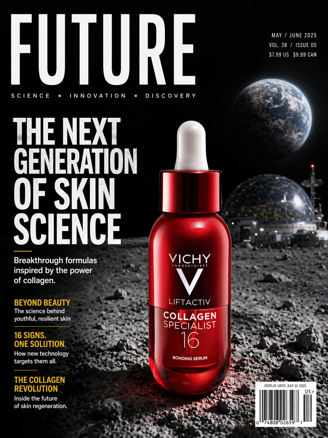 Primer kreativne kampanjske naslovnice ustvarjene z AI